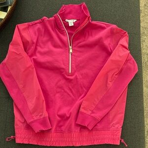 Athleta Hybrid Pink Quarter-Zip Sweatshirt